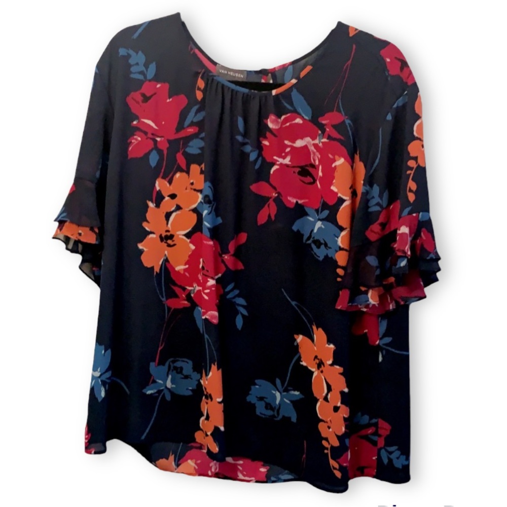 XXL Van Heusen Flowy Floral Blouse
